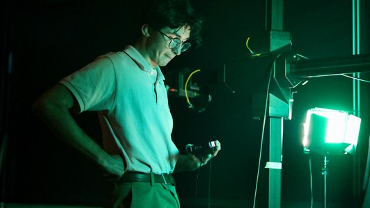 Adrien Maitrot, behind the scenes of the video production © 2025 EPFL