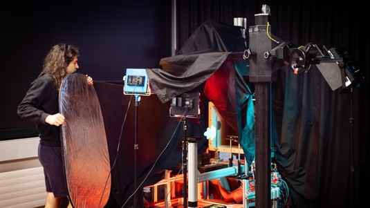 Tristan Torres Sanchez behind the scenes of the video production © 2025 EPFL