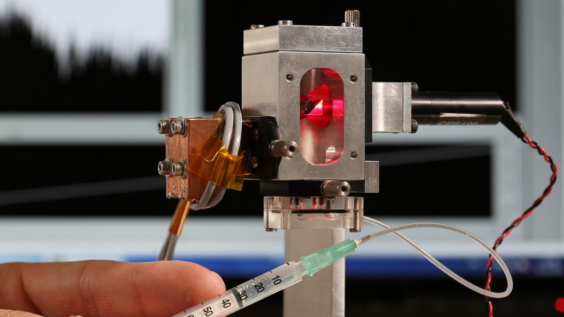 The measuring device © EPFL / Alain Herzog The measuring device © EPFL / Alain Herzog