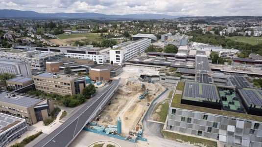 Le chantier vu du ciel, 1. © 2025 EPFL/J.Caillet