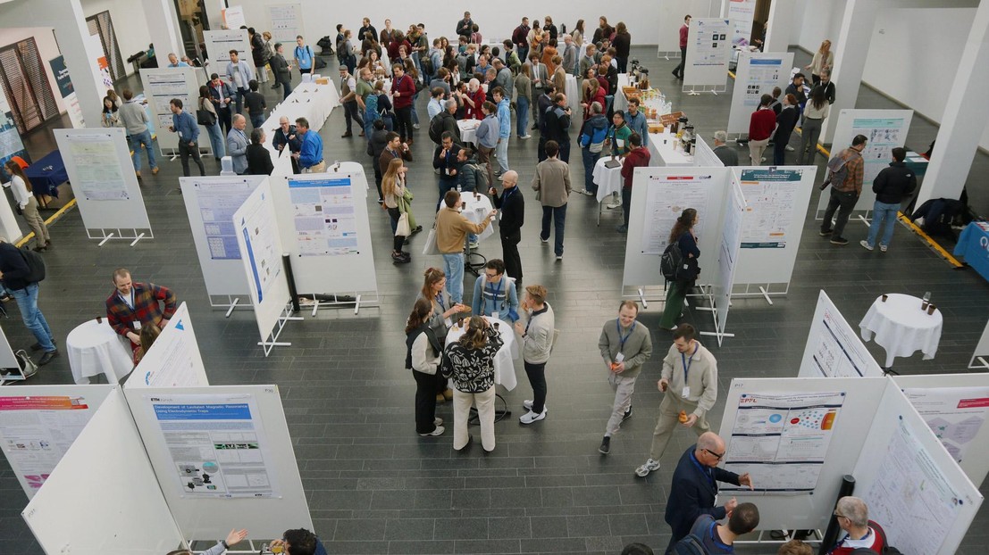 Active discussions around more than 50 posters presented at the meeting. Credit: EPFL/CIBM 2026. Active discussions around more than 50 posters presented at the meeting. Credit: EPFL/CIBM 2026.