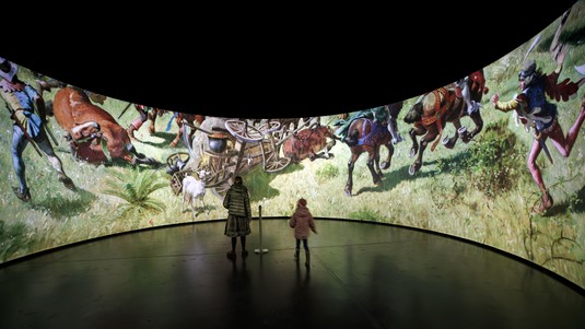 The Terapixel Panorama of the Battle of Murten, Installation View at the Bernisches Historisches Museum © 2026 EPFL / eM+ Laboratory - CC-BY-SA 4.0