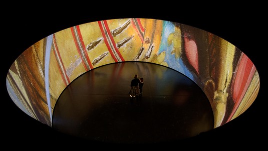 The Terapixel Panorama of the Battle of Murten, Installation View at the Bernisches Historisches Museum © 2026 EPFL / eM+ Laboratory - CC-BY-SA 4.0