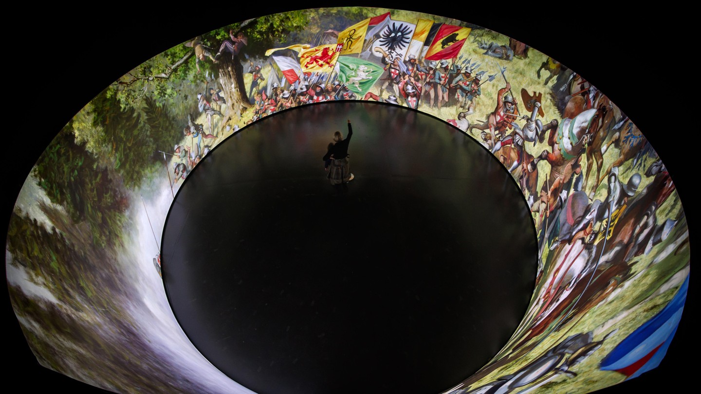 The Terapixel Panorama of the Battle of Murten, Installation View at the Bernisches Historisches Museum © 2026 EPFL / eM+ Laboratory - CC-BY-SA 4.0