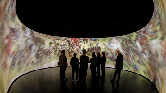 The Terapixel Panorama of the Battle of Murten, Installation View at the Bernisches Historisches Museum © 2026 EPFL / eM+ Laboratory - CC-BY-SA 4.0