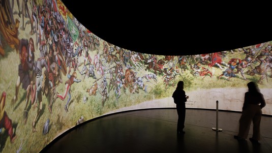 The Terapixel Panorama of the Battle of Murten, Installation View at the Bernisches Historisches Museum © 2026 EPFL / eM+ Laboratory - CC-BY-SA 4.0