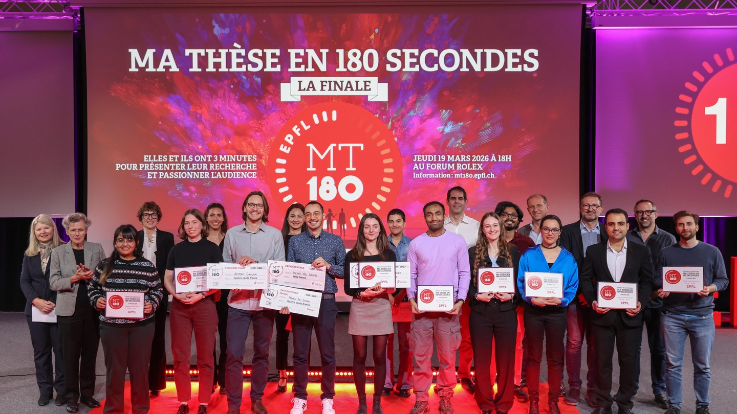 Finalistes du concours Ma thèse en 180 secondes © 2026 EPFL/Alain Herzog- CC-BY-SA 4.0