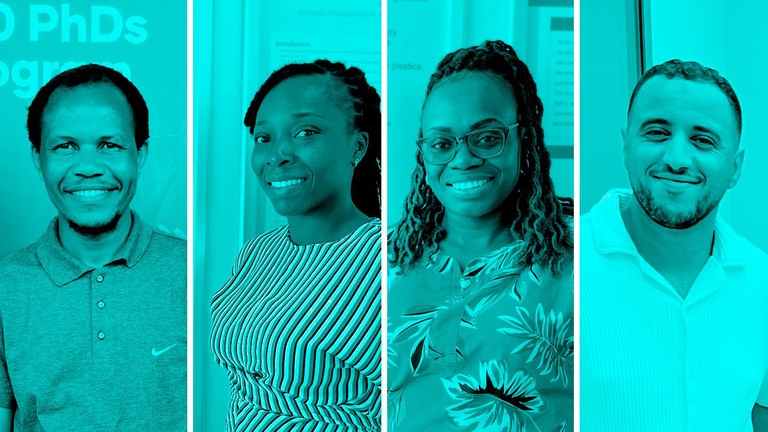 From left to right: Geoffrey, Laetitia, Maurine and Achraf © 2026 EPFL