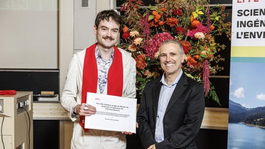Nicola Spoletini reçoit le Prix SIA-Vaud © 2026 EPFL