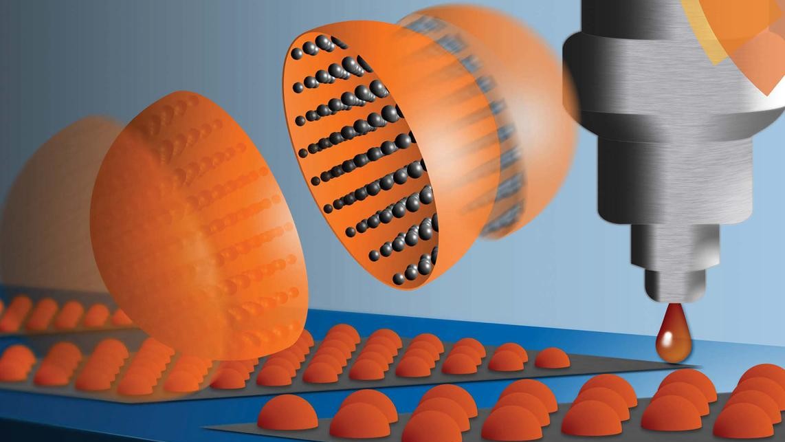 Inkjet Printed Superparamagnetic Polymer Composite Hemispheres - EPFL