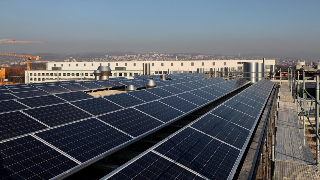 Le parc solaire Romande Energie - EPFL sera raccordé au dispositif expérimental de Leclanché. © Alain Herzog / EPFL