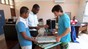 Benjamin Rime (à dr.) lors de son séjour au Cameroun.