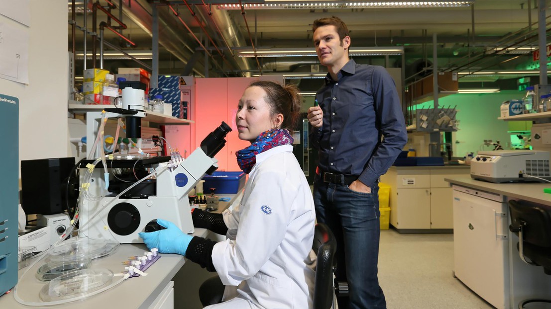 Alina Isakova et Bart Deplancke ©A. Isakova/EPFL