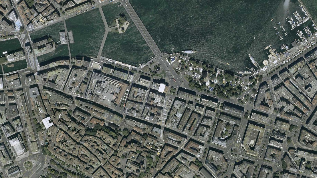 Les chercheurs ont simulé le réseau dans les rues-basses à Genève © SITG