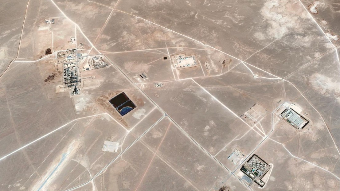 Vue aérienne du site étudié à In Salah. Google Earth / Image © CNES / Astrium