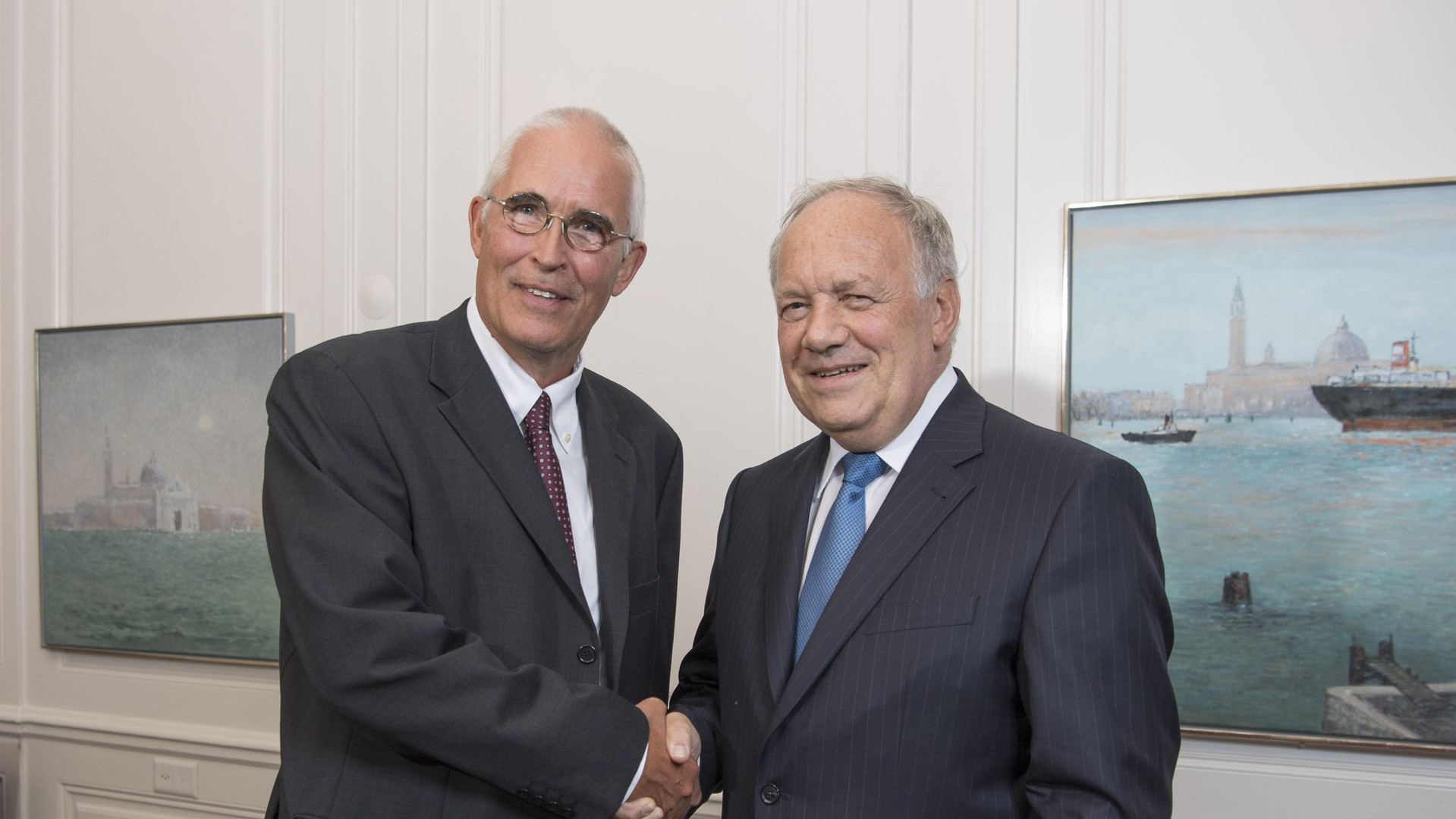 Johan Auwerx et Johann Schneider-Ammann, 27.09.2016 © Béatrice Devènes