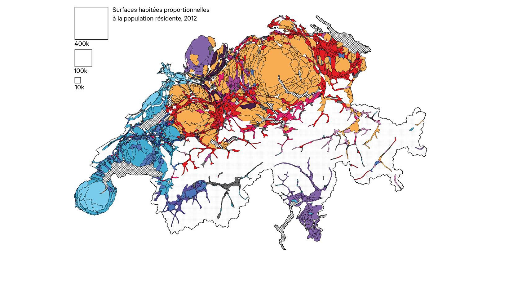 Communes exprimant les mêmes choix aux votations fédérales, 1981-1991. © cartogramme-koseki