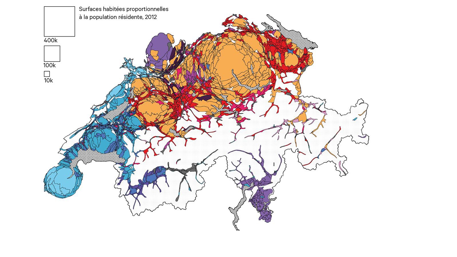 Communes voting the same way in federal votes from 1981 to 1991. © cartogramme-koseki