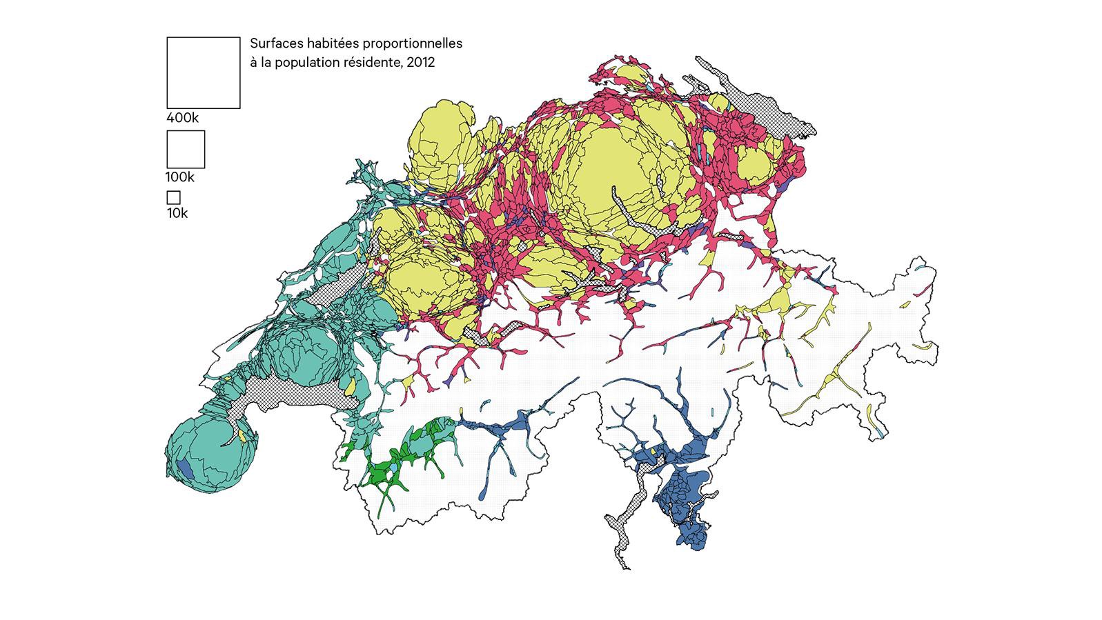 Communes voting the same way in federal votes from 1992 to 2003. © cartogramme-koseki