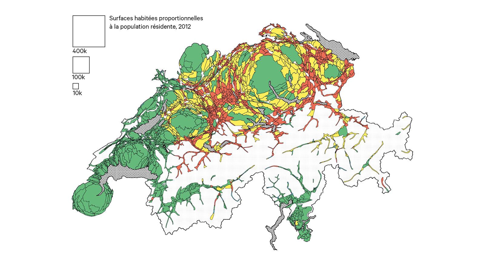 Communes voting the same way in federal votes from 2003 to 2014. © cartogramme-koseki