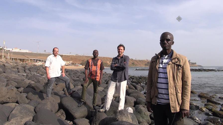 De gauche à droite: Marc Soutter, Fernand Kouamé, Stéphane Joost et Amadou Sall / ©  EPFL 2017
