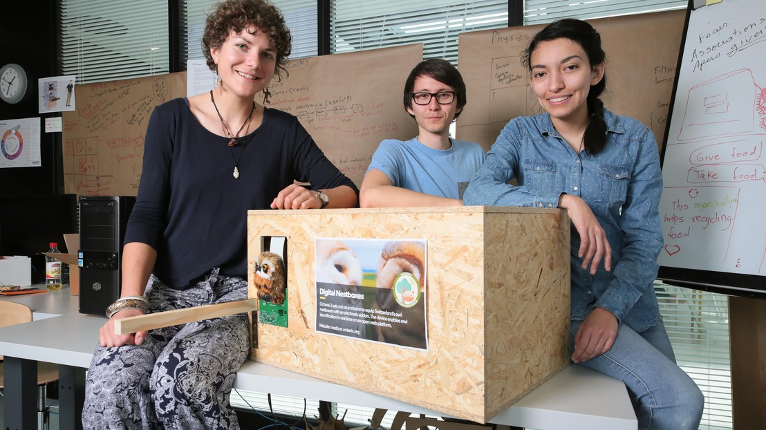© 2017 EPFL / Alain Herzog - Octanis students and their digital birdhouse