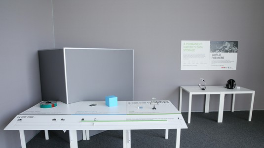 The EPFL+ECAL Lab setup shown at the first ArtTech Forum. © 2017 EPFL / Alain Herzog