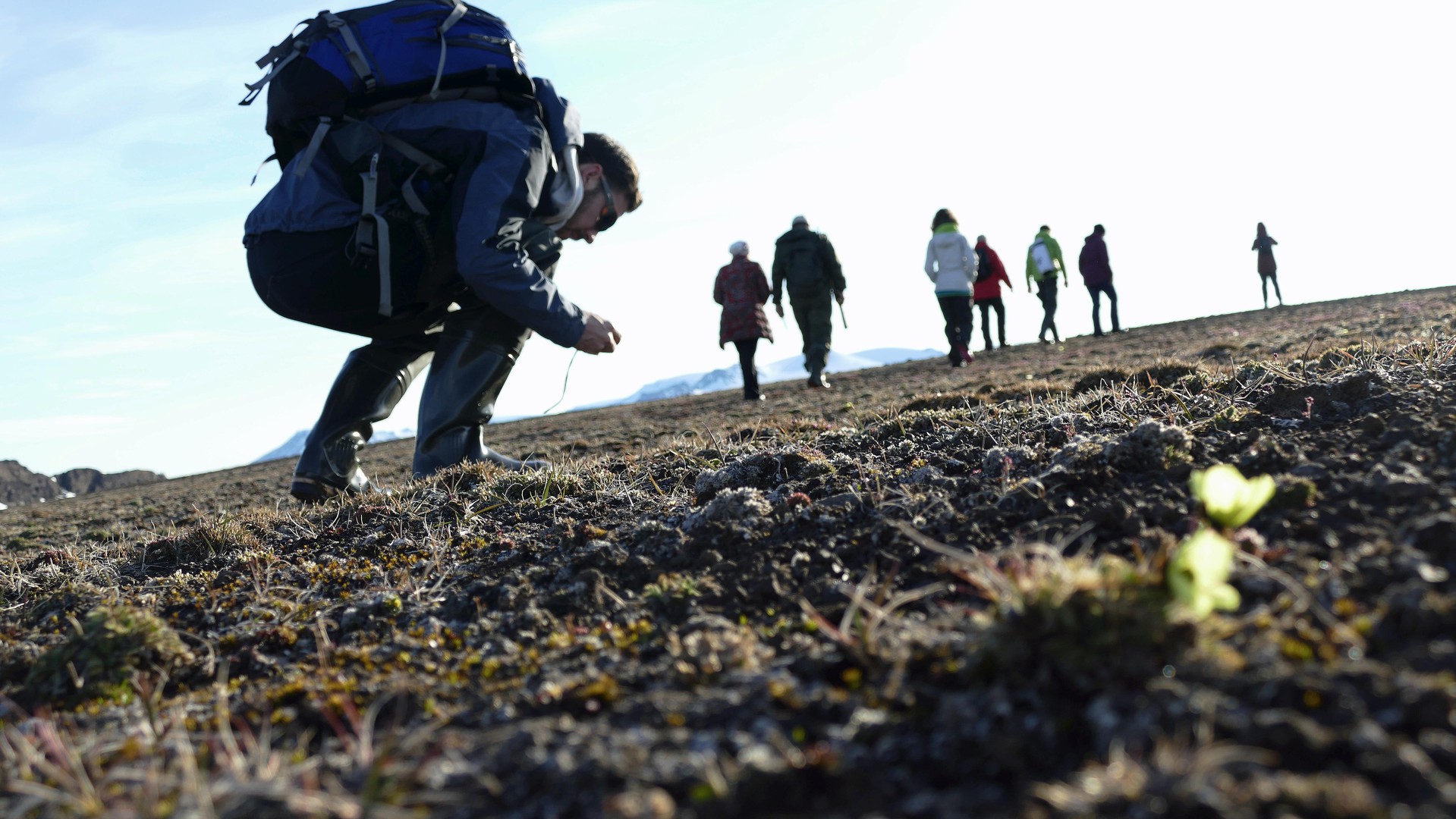Excursion and sampling on land. ©E.Hoesli