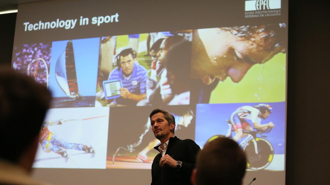 Pascal Vuilliomenet, coordinateur de projets d'innovation liés au sport au sein de la VPI. © A. Herzog/EPFL