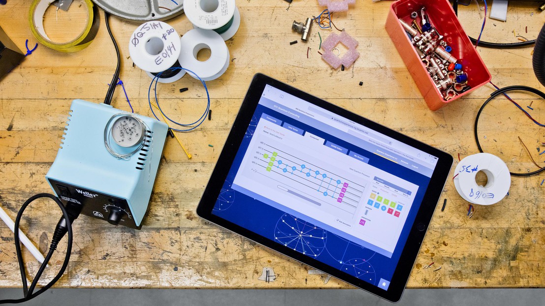 L'expérience IBM Q en cours sur une tablette chez IBM Research (Crédit: Connie Zhou pour IBM)