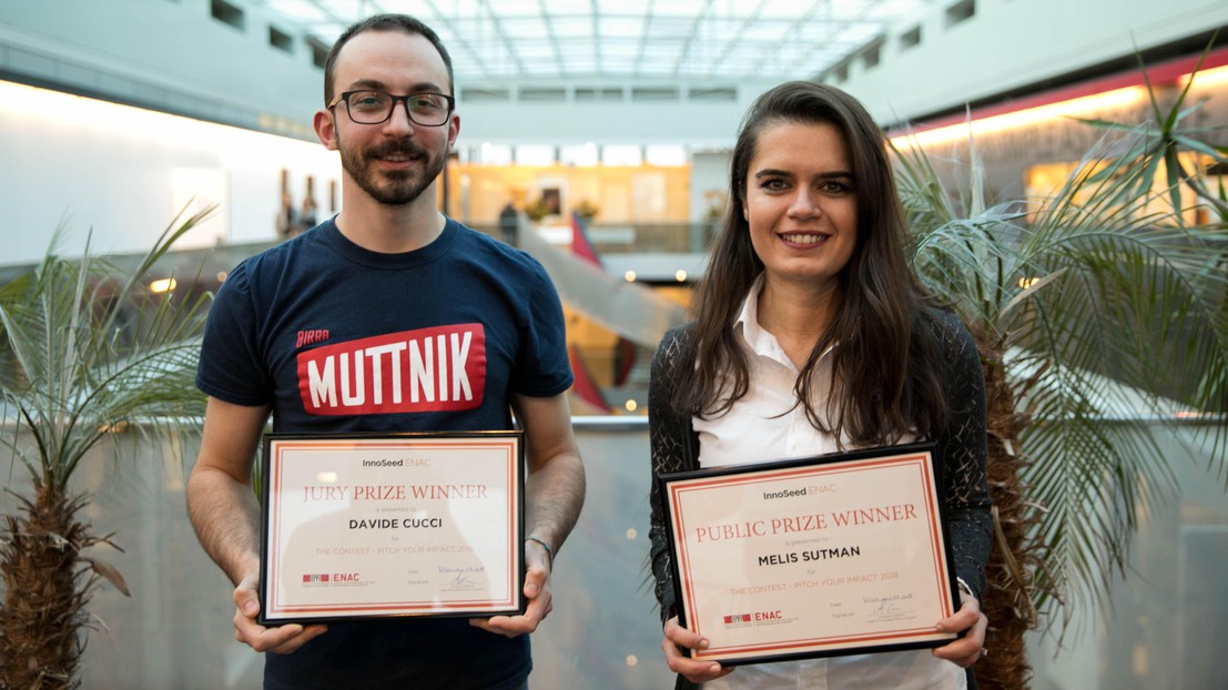 Davide Cucci and Melis Sütman won the jury award and the audience choice award. © Greg Eaves / ENAC 2018