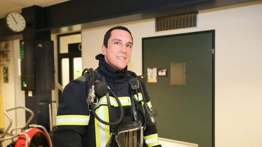 Pierre Nicolau, pompier EPFL © Alain Herzog