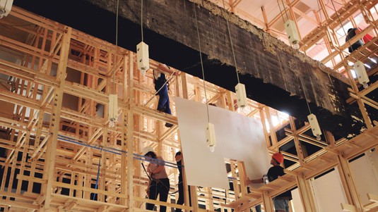 The construction of HOUSE 3. © EPFL / ALICE