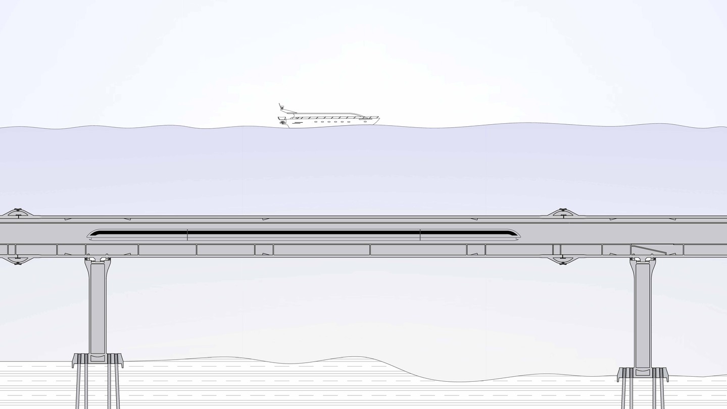 An underwater tunnel connecting Geneva and Lausanne
