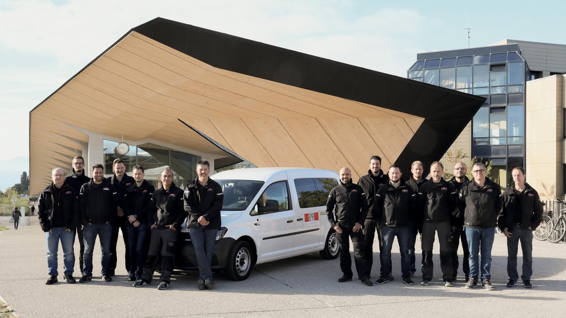 L'équipe du service d'exploitation de l'EPFL. © Alain Herzog