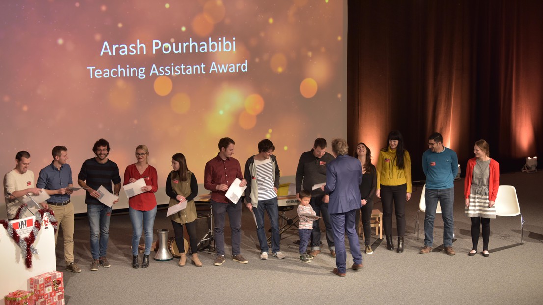 Awards were given in the domains of outreach, research and teaching. (© 2019 Viktor Kuncak/EPFL)