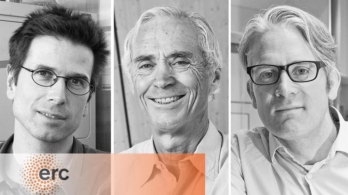 Pierre Gönczy, Douglas Hanahan et Tobias J. Kippenberg (source : Alain Herzog/EPFL)