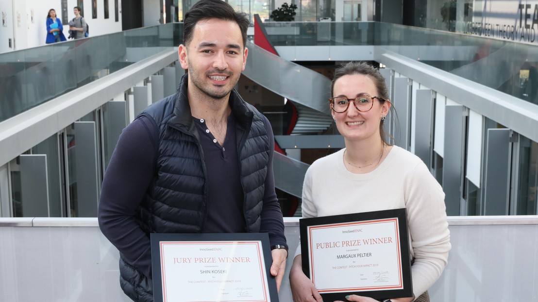 Shin Koseki et Margaux Peltier. © Alain Herzog / 2019 EPFL