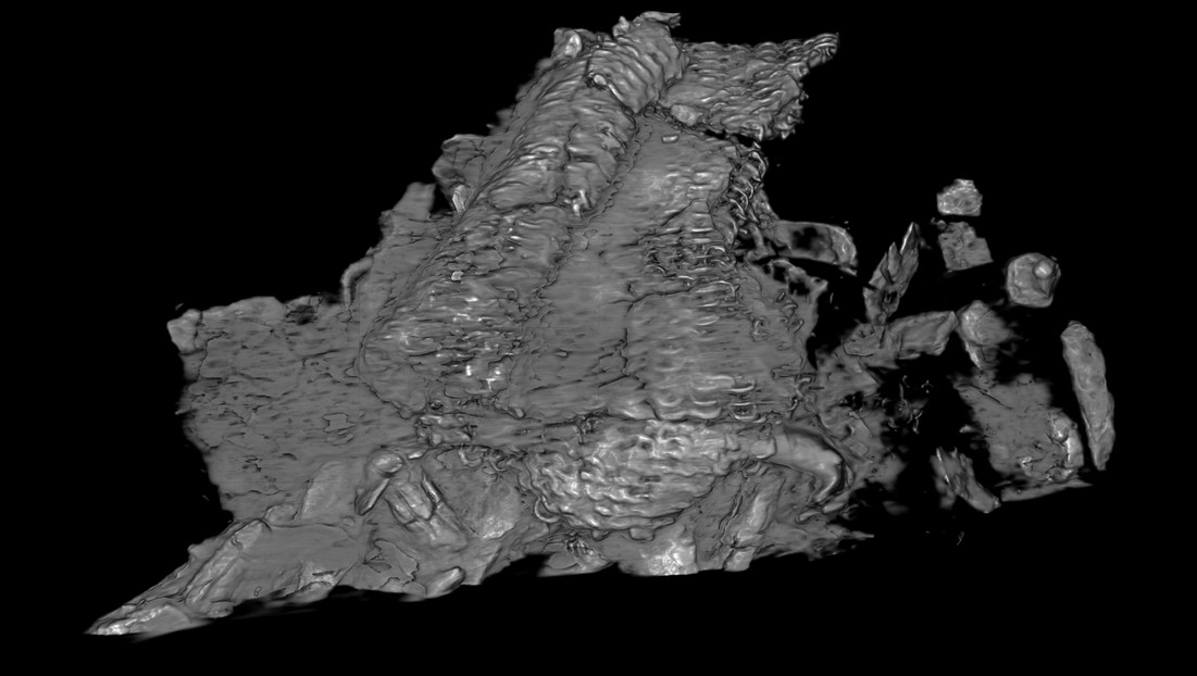 La cotte de mailles en 3D. © PIXE / EPFL