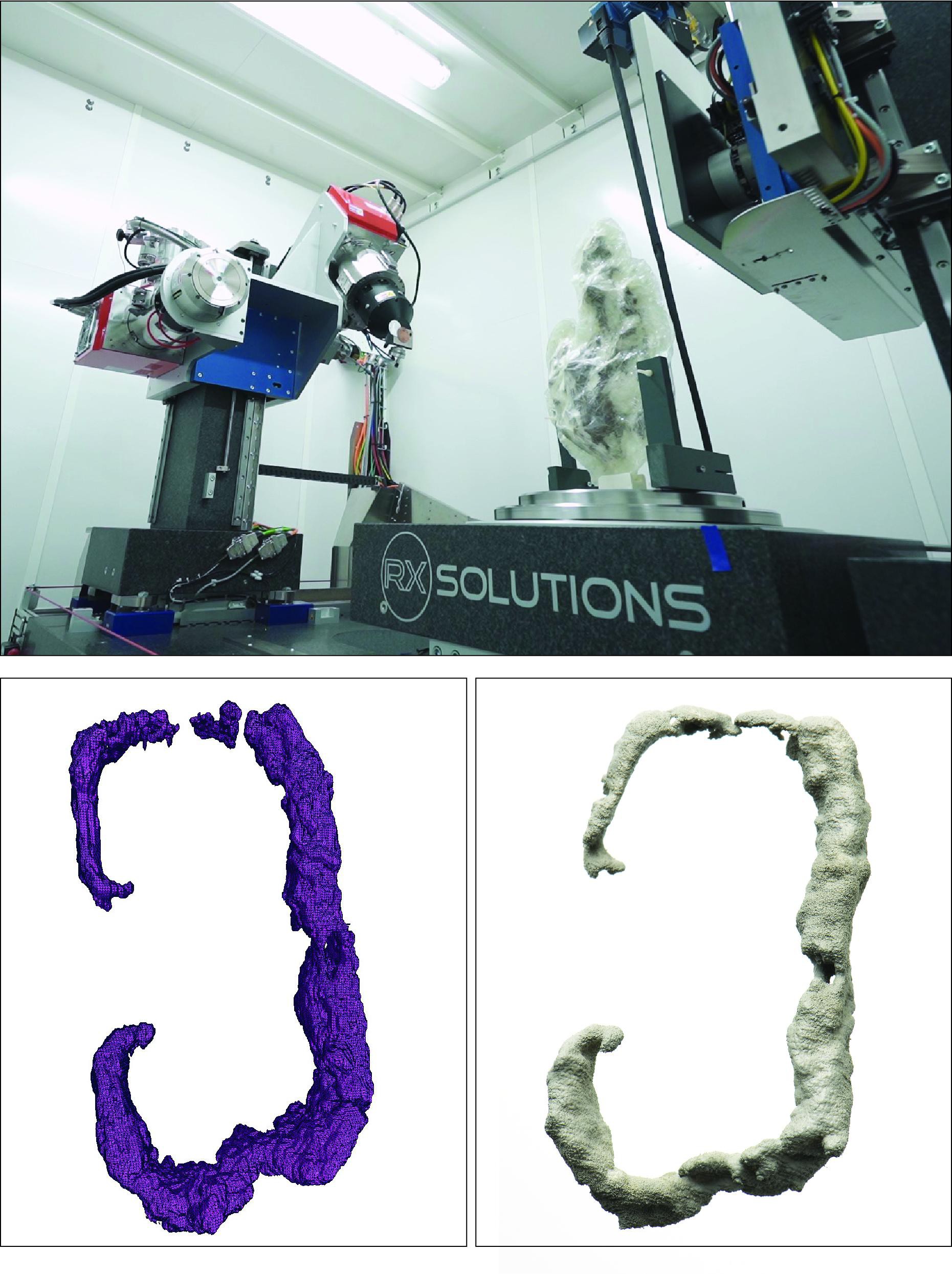 The chainmail shirt in the 3D scanner. © PIXE /2019 EPFL