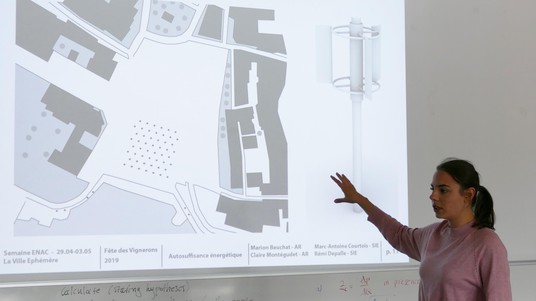 The students presented their projects last Tuesday. © Celia Luterbacher/EPFL