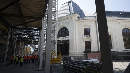 Visit of the construction site of the 2019 Fête des Vignerons. © Alexandre Buttler/EPFL