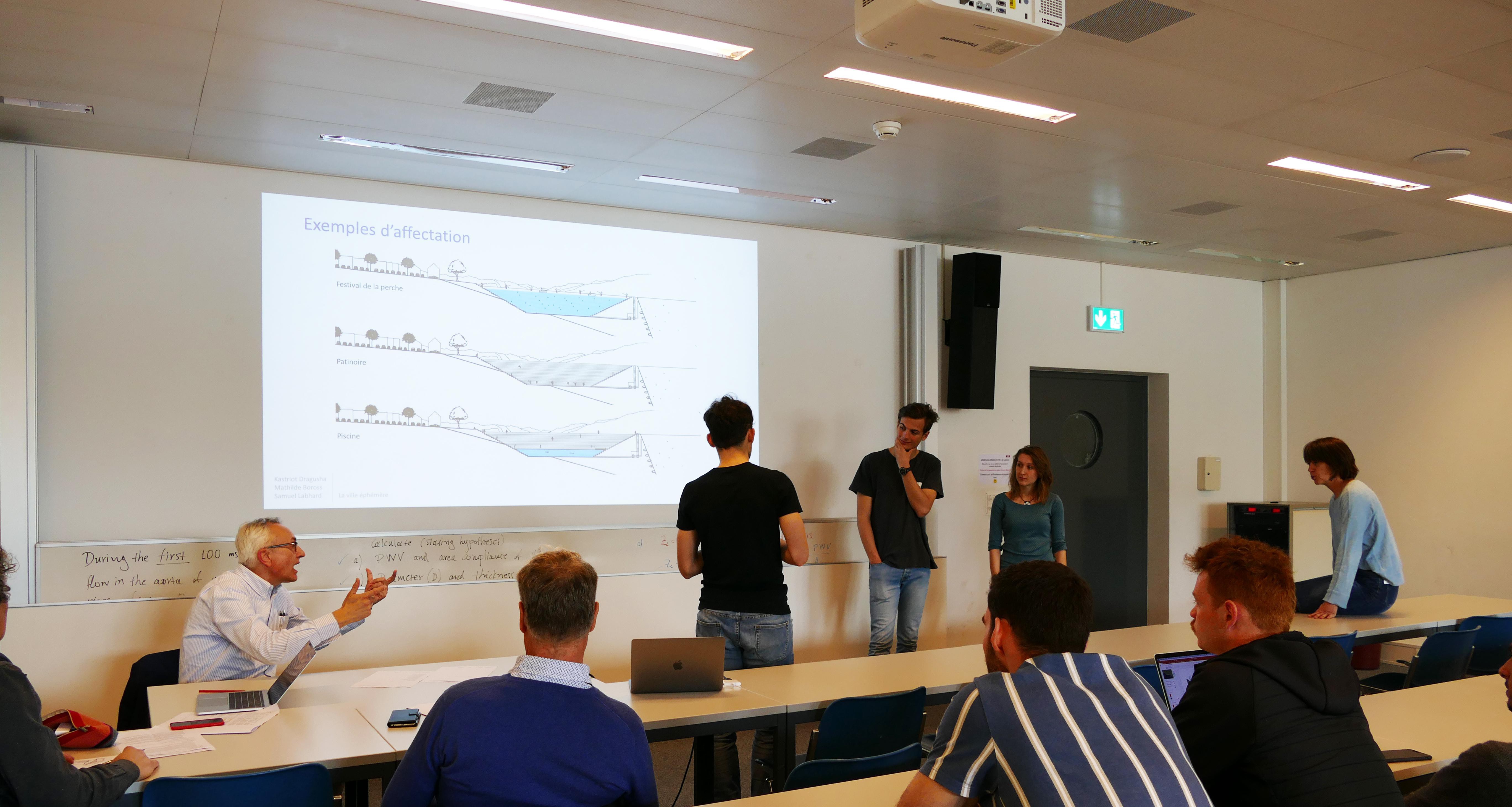 The students presented their projects last Tuesday. © Celia Luterbacher/EPFL