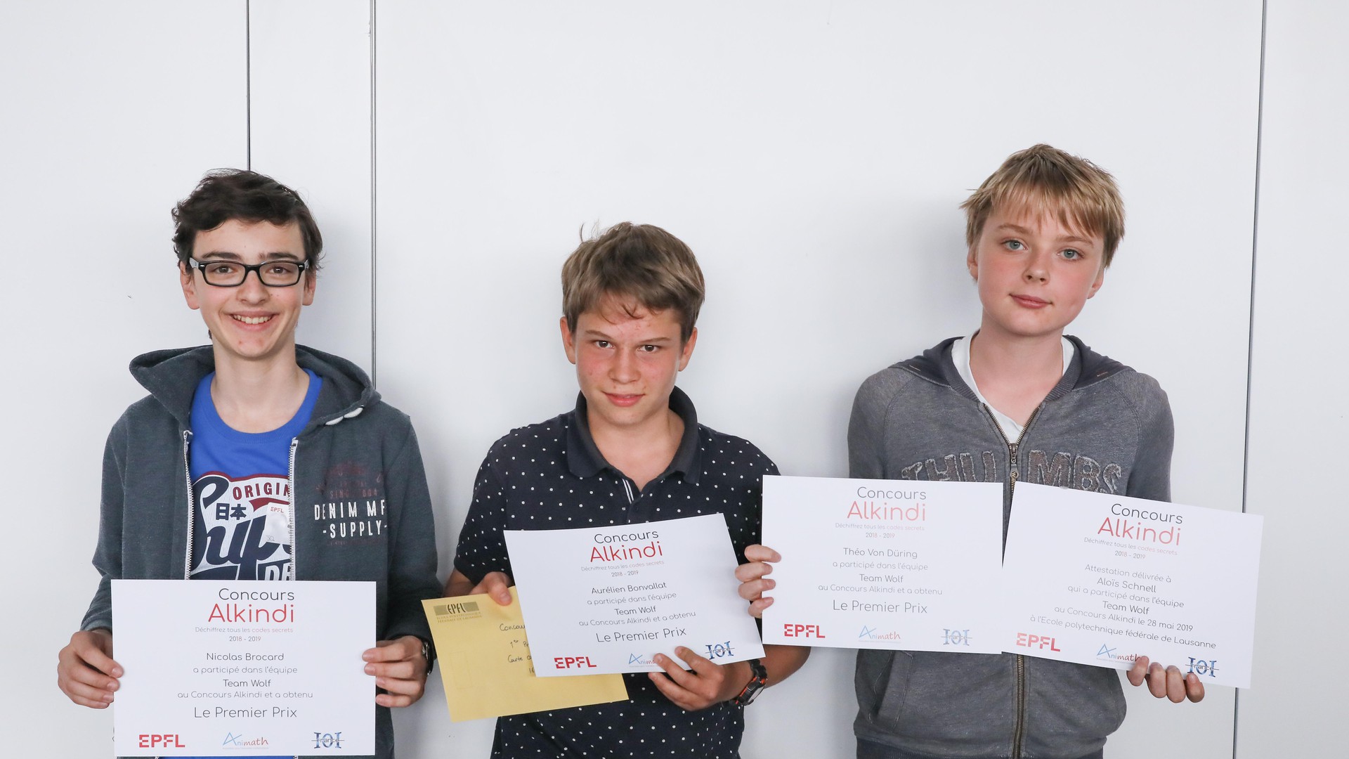 Le première prix: L'équipe « Wolf ». © 2019 Alain Herzog