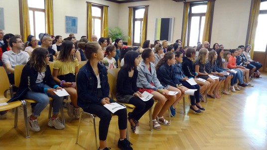 Les participantes au cours "Internet et Code pour les filles" à Martigny © SPS 2019 EPFL