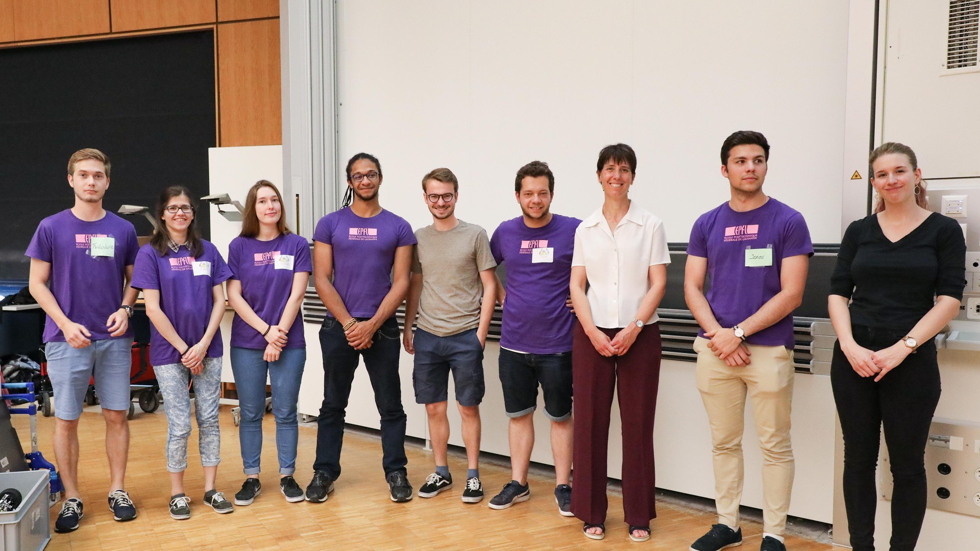 Le staff d'encadrement des cours au Jura © M. Gerber 2019 EPFL