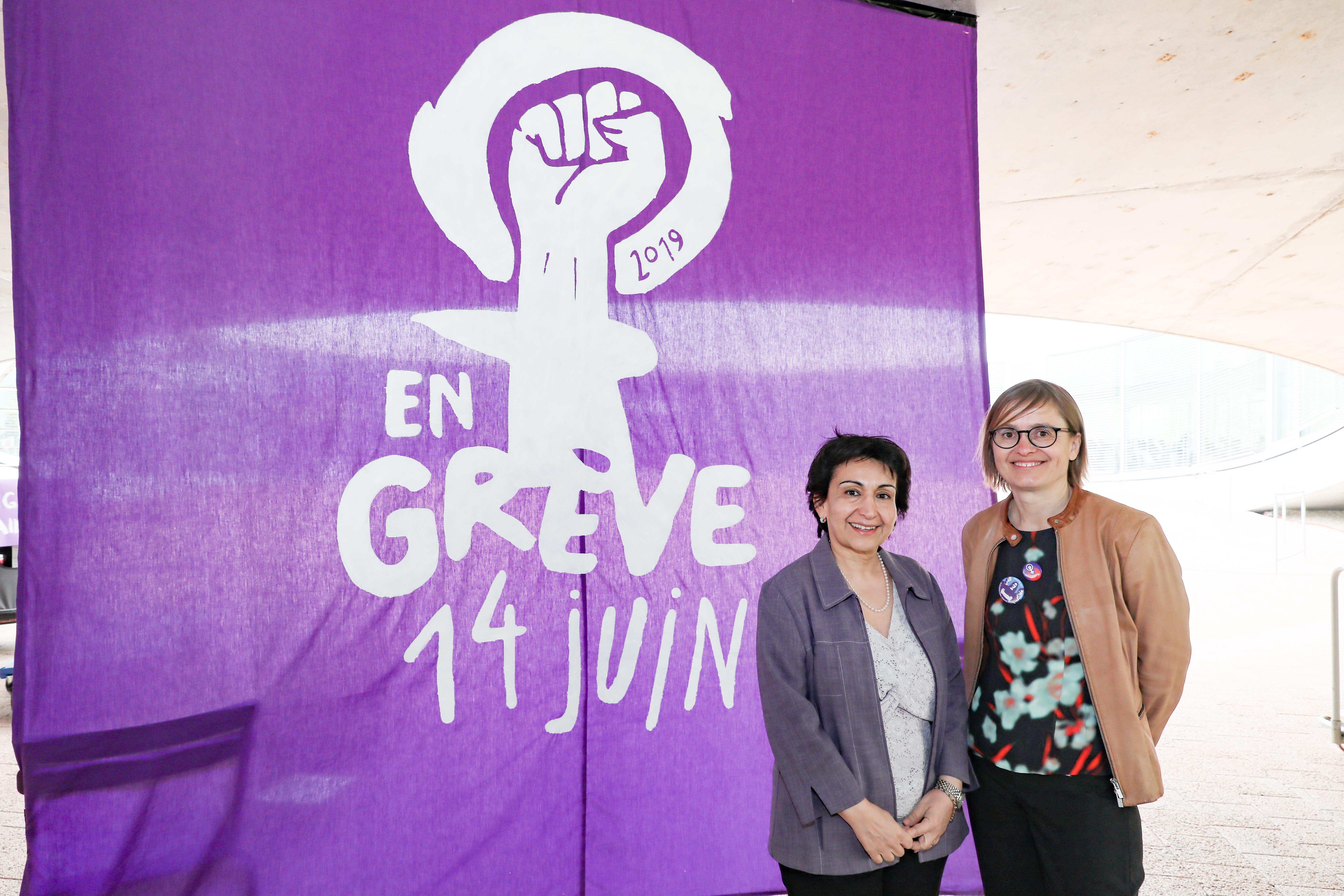 Grève féministe à l’EPFL le 14 juin.© 2019 EPFL / Alain Herzog