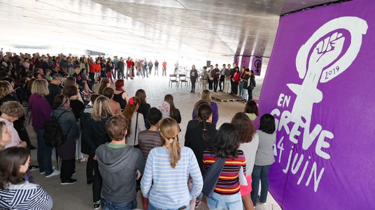 Grève féministe à l’EPFL le 14 juin.© 2019 EPFL / Alain Herzog