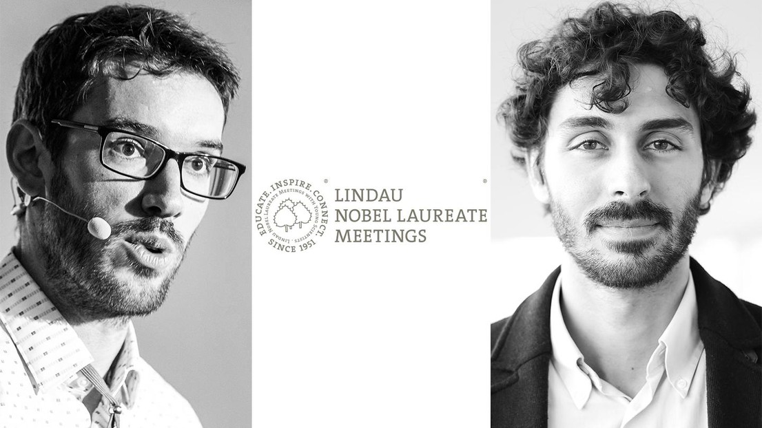 Vivien Bonvin et Edoardo Martino. Crédits : Réunion des lauréats du prix Nobel Lindau.