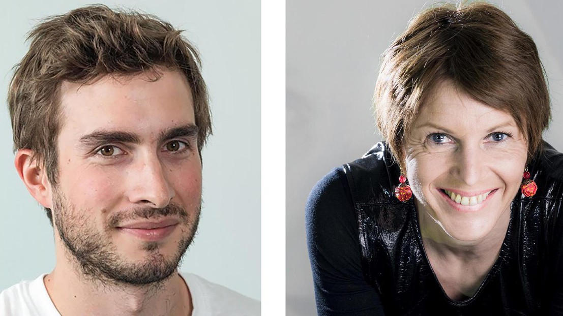 Professors Nicolas Flammarion and Anne-Marie Kermarrec. © 2019 EPFL
